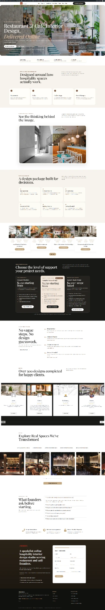 Aperçu du site de design intérieur Elma Interiors réalisé par Moul Projet