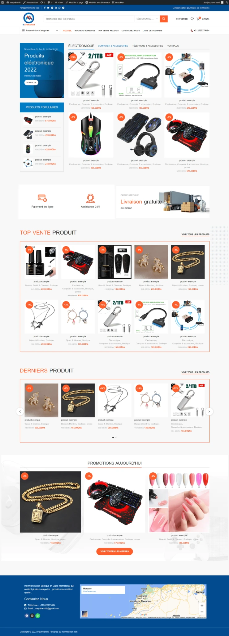 Aperçu de la boutique high-tech Maymken réalisée par Moul Projet
